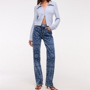 Abercrombie & Fitch High Rise Bandana Jeans